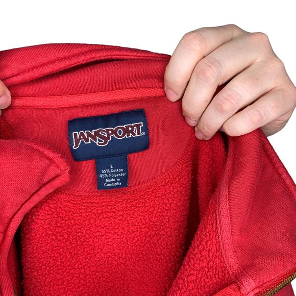 Boston University Red College Academia Collegiate Quarter Zip Sweatshirt Large - Picture 5 of 6